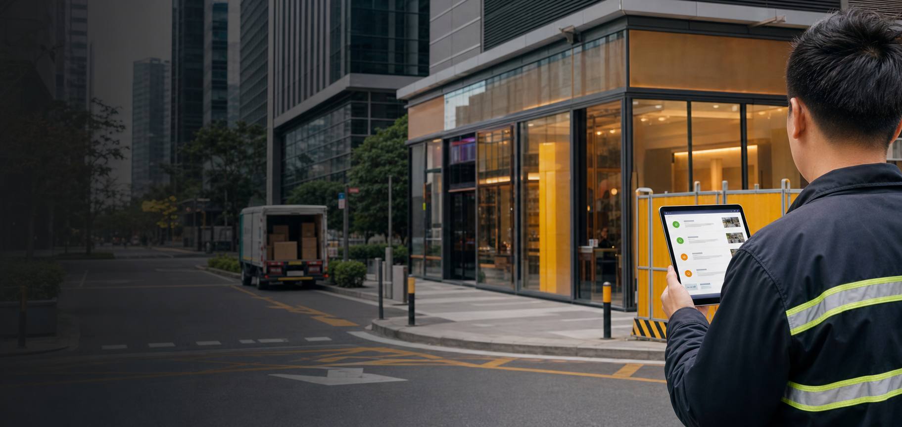 城市商业街区现场核验情境